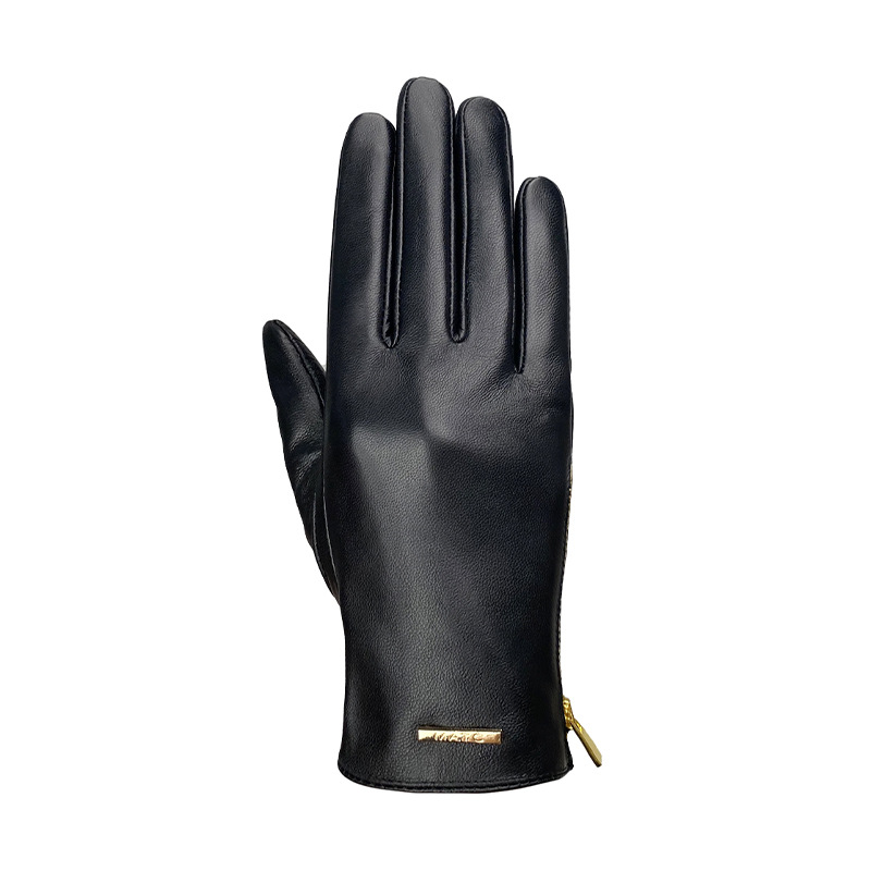 Leather Driving Glove - Luvas femininas de couro de pele